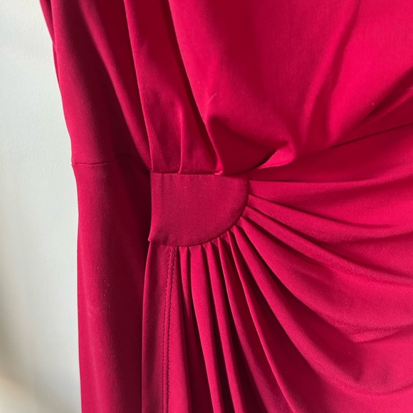 Connected Apparel Red Midi Dress - Picture 4 of 6